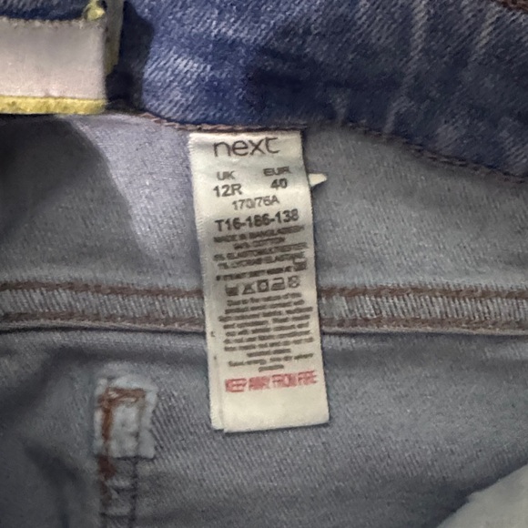 Next Light Blue Slim Mid-rise Straight Leg Women's Jeans - Picture 3 of 8